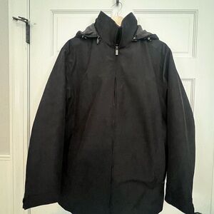 Men's Black Hooded Jacket